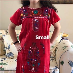NWT Mexican hand embroidered traditional  dress.